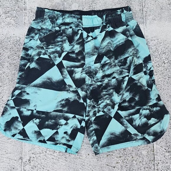 Nike Men Swimming Shorts Black/Blue Dri Fit Sport Athletic Shorts Size M - Picture 2 of 9